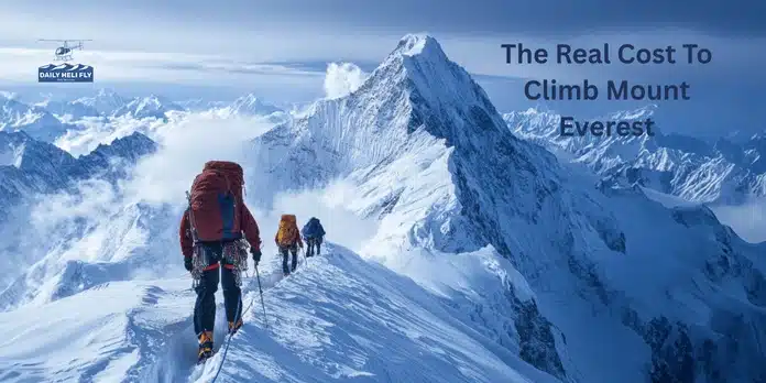 Climbers climbing Mount Everest